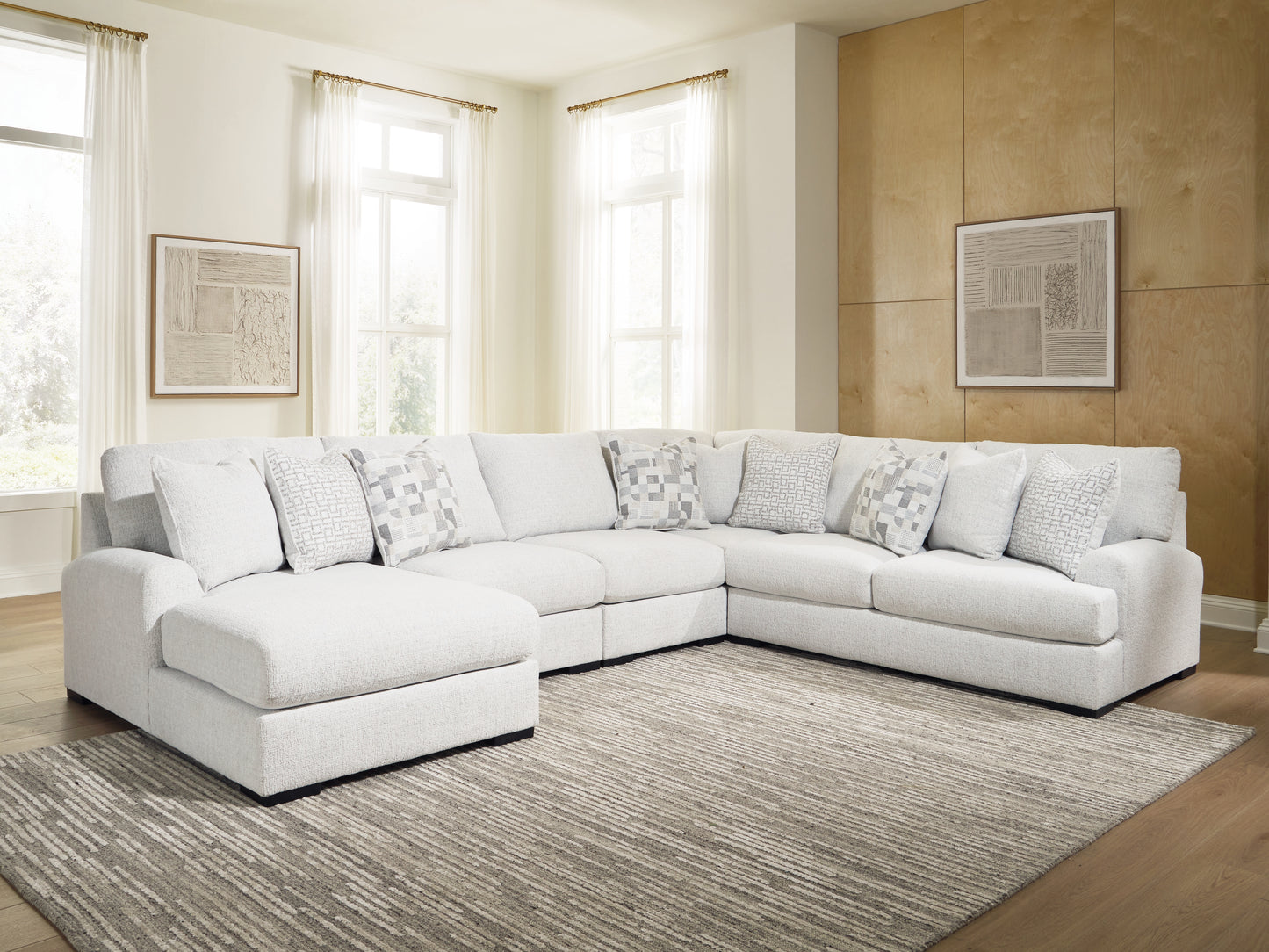 The Furniture Outlets - Ashley Furniture - Misty-Lakes 5-Piece Sectional with Chaise - 5-Piece Sectional with Chaise - PC66906S12