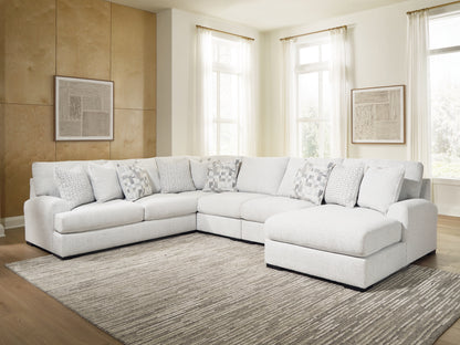 The Furniture Outlets - Ashley Furniture - Misty-Lakes Sectional - 5-Piece Sectional with Chaise / Chalk - PC66906S11