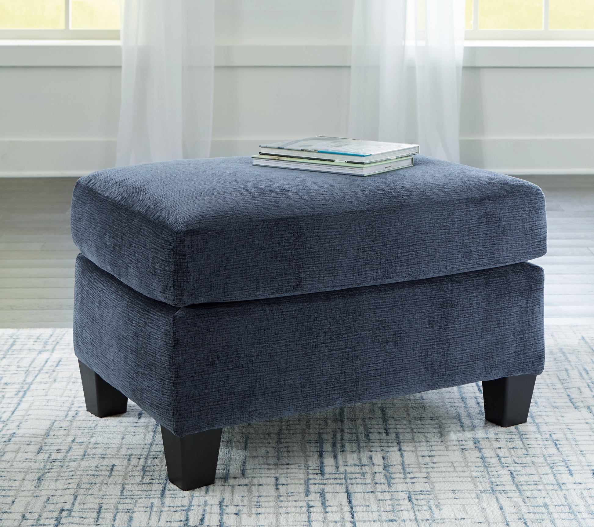 The Furniture Outlets - Ashley Furniture - Amity Bay Living Room - Ottoman / Ink - 6720614