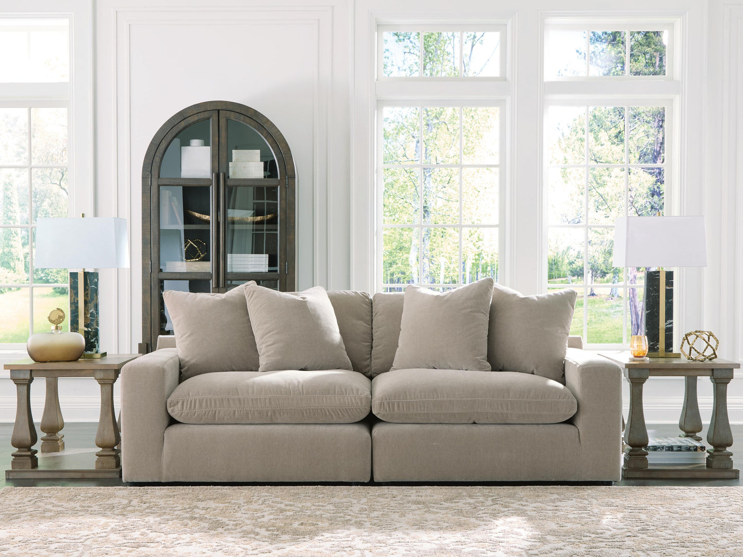 The Furniture Outlets - Ashley Furniture - Maxton Heights Sectional - RAF 2-Piece Sectional Sofa / Pebble - 67808S1