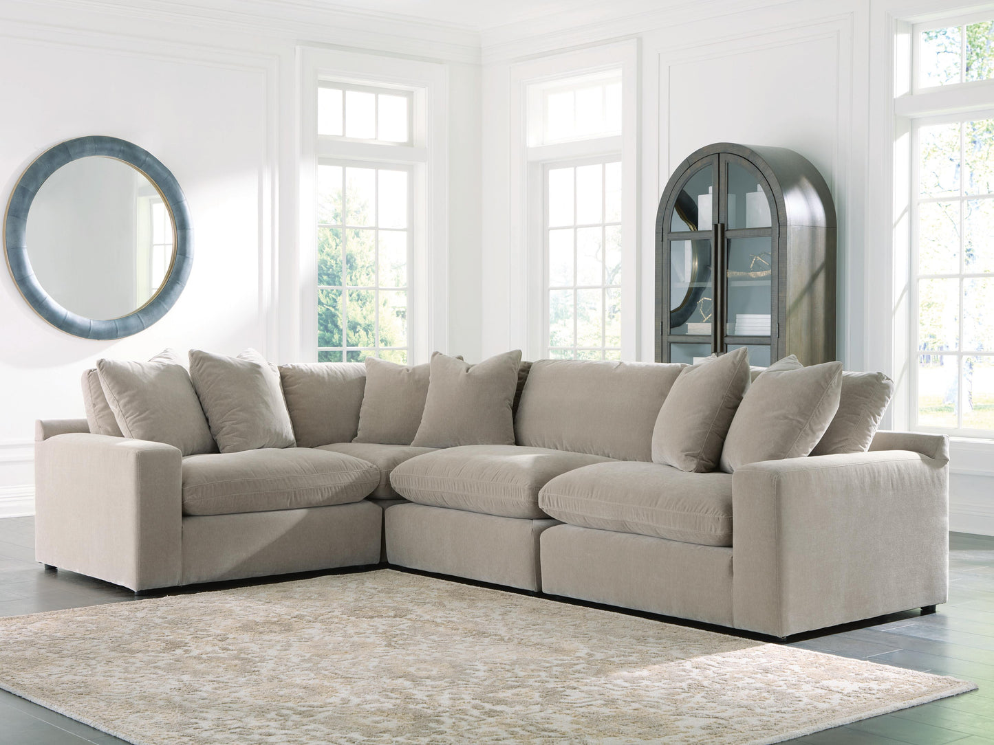 The Furniture Outlets - Ashley Furniture - Maxton Heights Sectional - RAF 4-Piece Sectional / Pebble - 67808S3