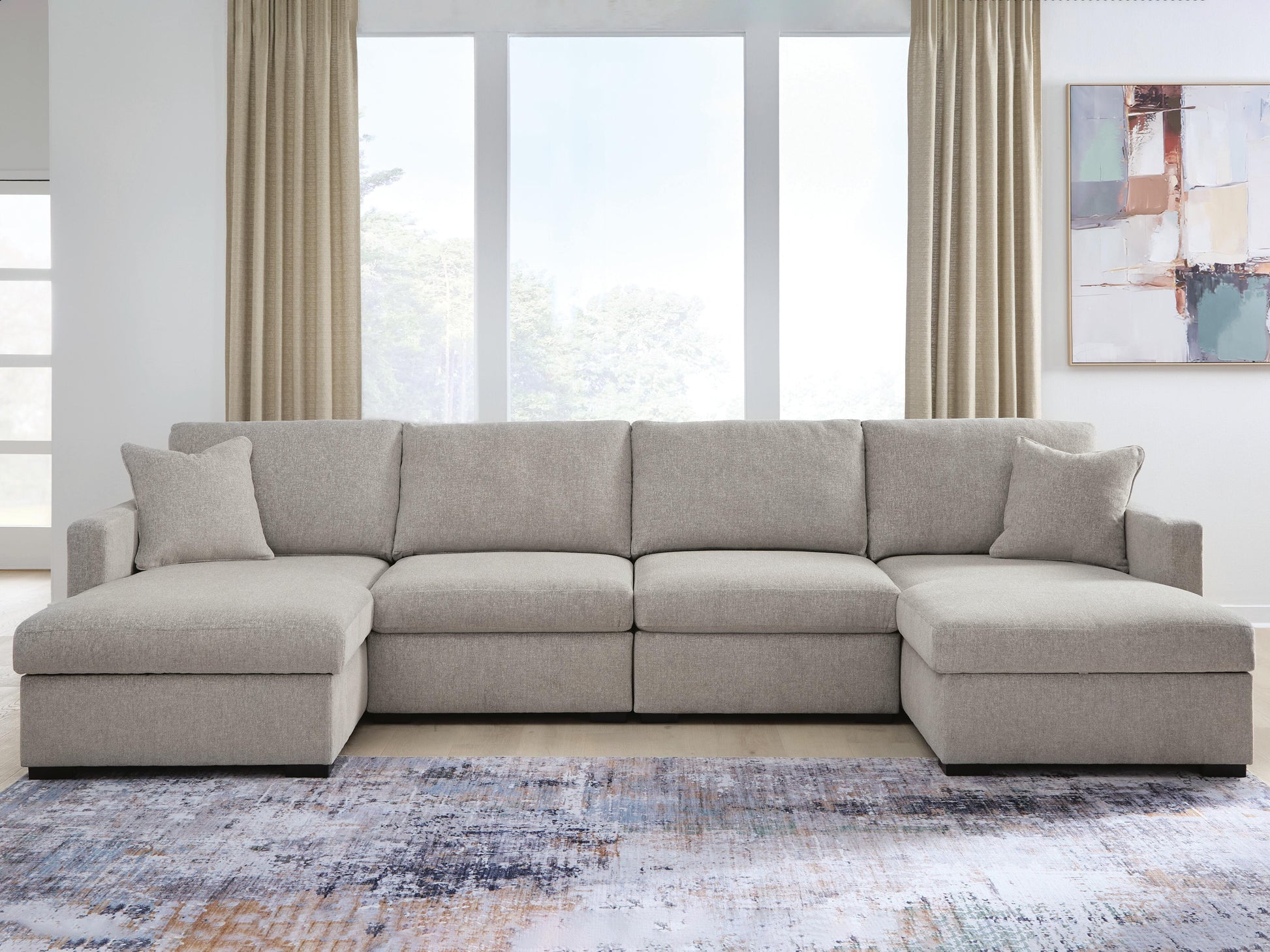 The Furniture Outlets - Ashley Furniture - ModMax Luxe Sectional - RAF 4-Piece Double Chaise Sectional - 68605S16