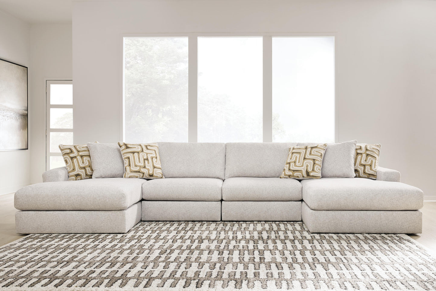 The Furniture Outlets - Ashley Furniture - Kestrie 4-Piece Double Chaise Sectional - 4-Piece Double Chaise Sectional - PC68706S9