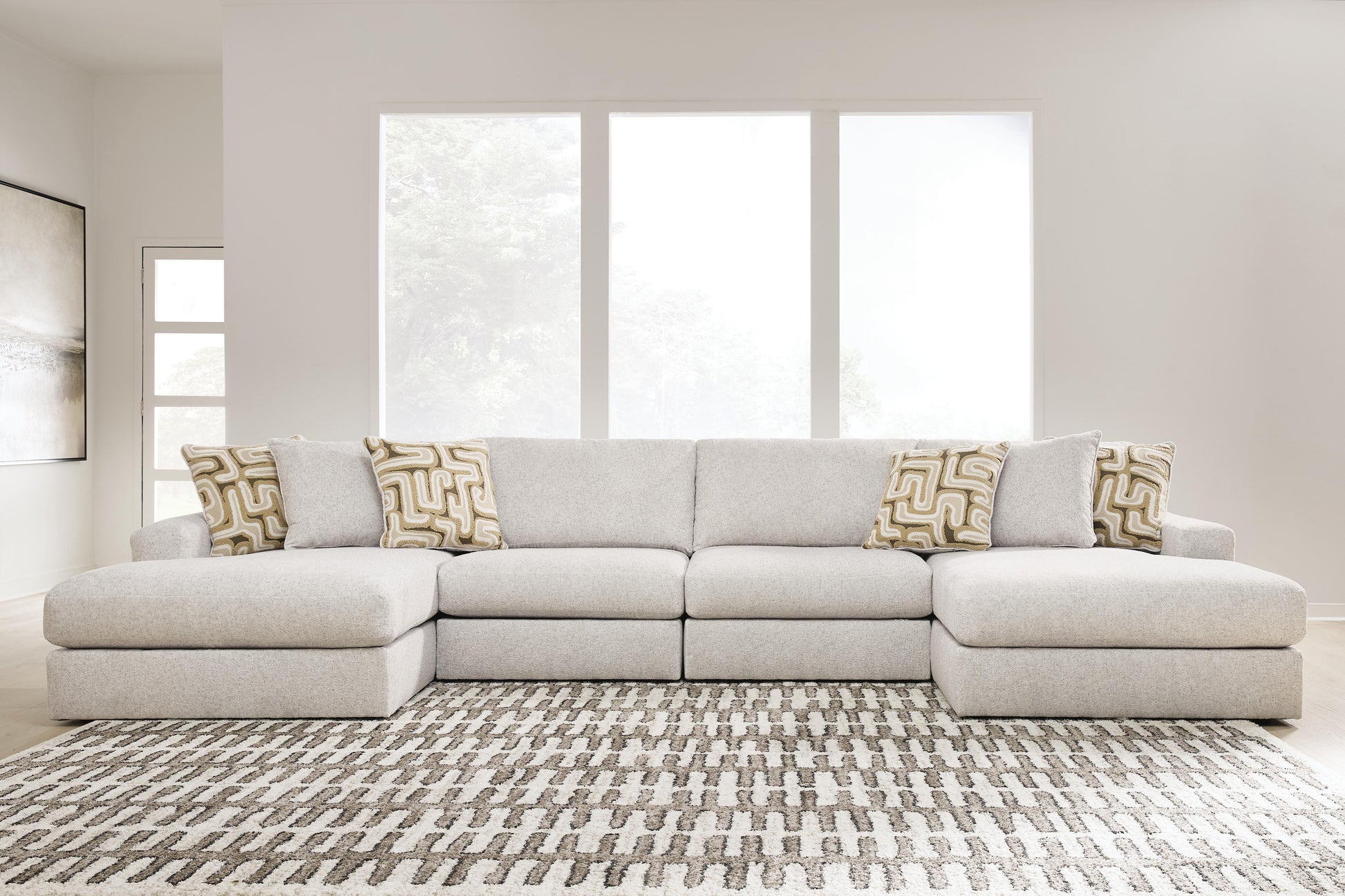 The Furniture Outlets - Ashley Furniture - Kestrie 4-Piece Double Chaise Sectional - 4-Piece Double Chaise Sectional - PC68706S9