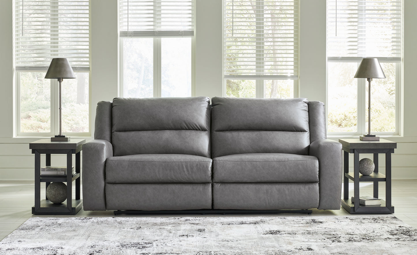 The Furniture Outlets - Ashley Furniture - Brixworth Living Room - 2 Seat Reclining Sofa / Slate - 6910681