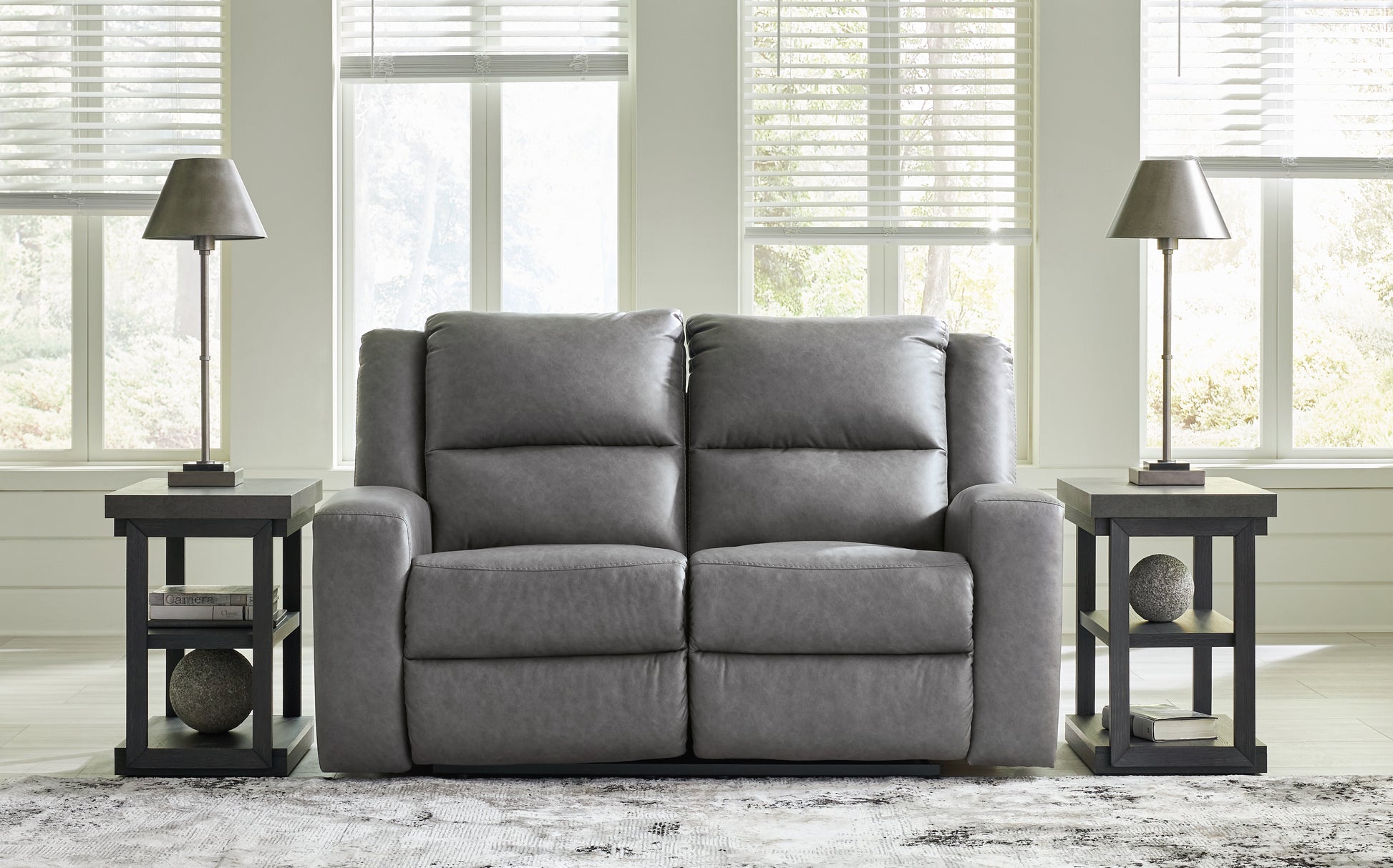 The Furniture Outlets - Ashley Furniture - Brixworth Living Room - Reclining Loveseat / Slate - 6910686