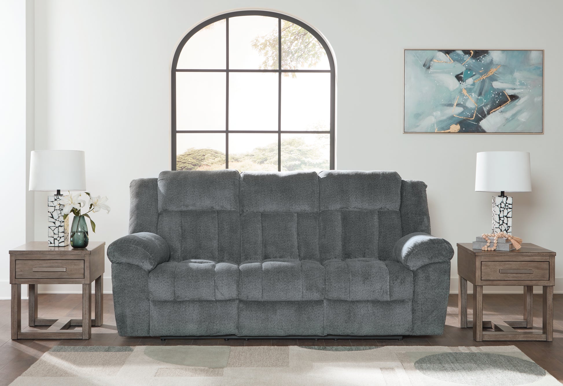 The Furniture Outlets - Ashley Furniture - Tip-Off Living Room - PWR REC Sofa with ADJ Headrest / Slate - 6930415