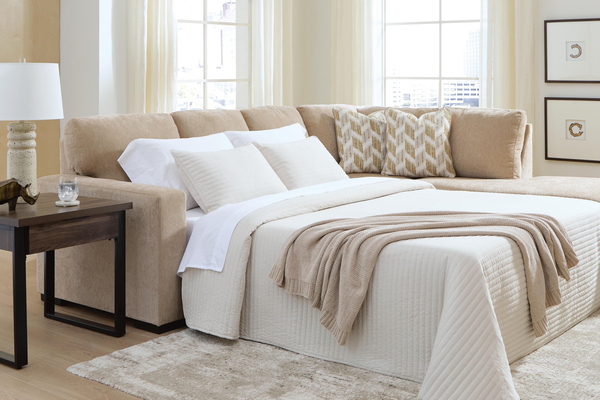The Furniture Outlets - Ashley Furniture - Bridgepoint Sectional - 2-Piece Sleeper Sectional with Chaise - PC69507S5