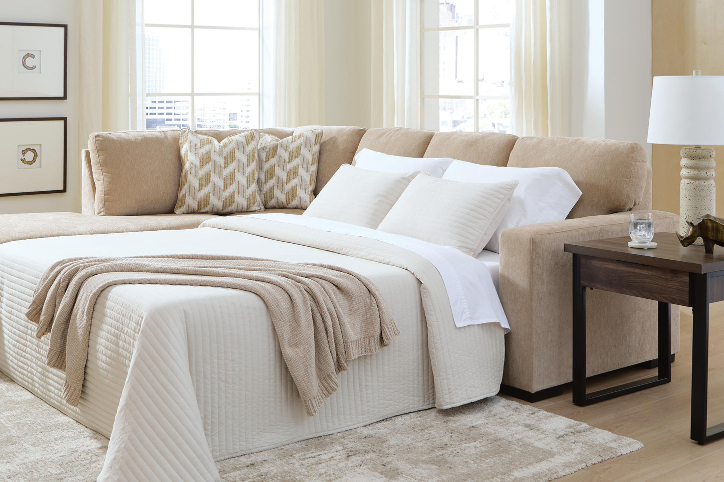 The Furniture Outlets - Ashley Furniture - Bridgepoint 2-Piece Sleeper Sectional with Chaise - 2-Piece Sleeper Sectional with Chaise - PC69507S4