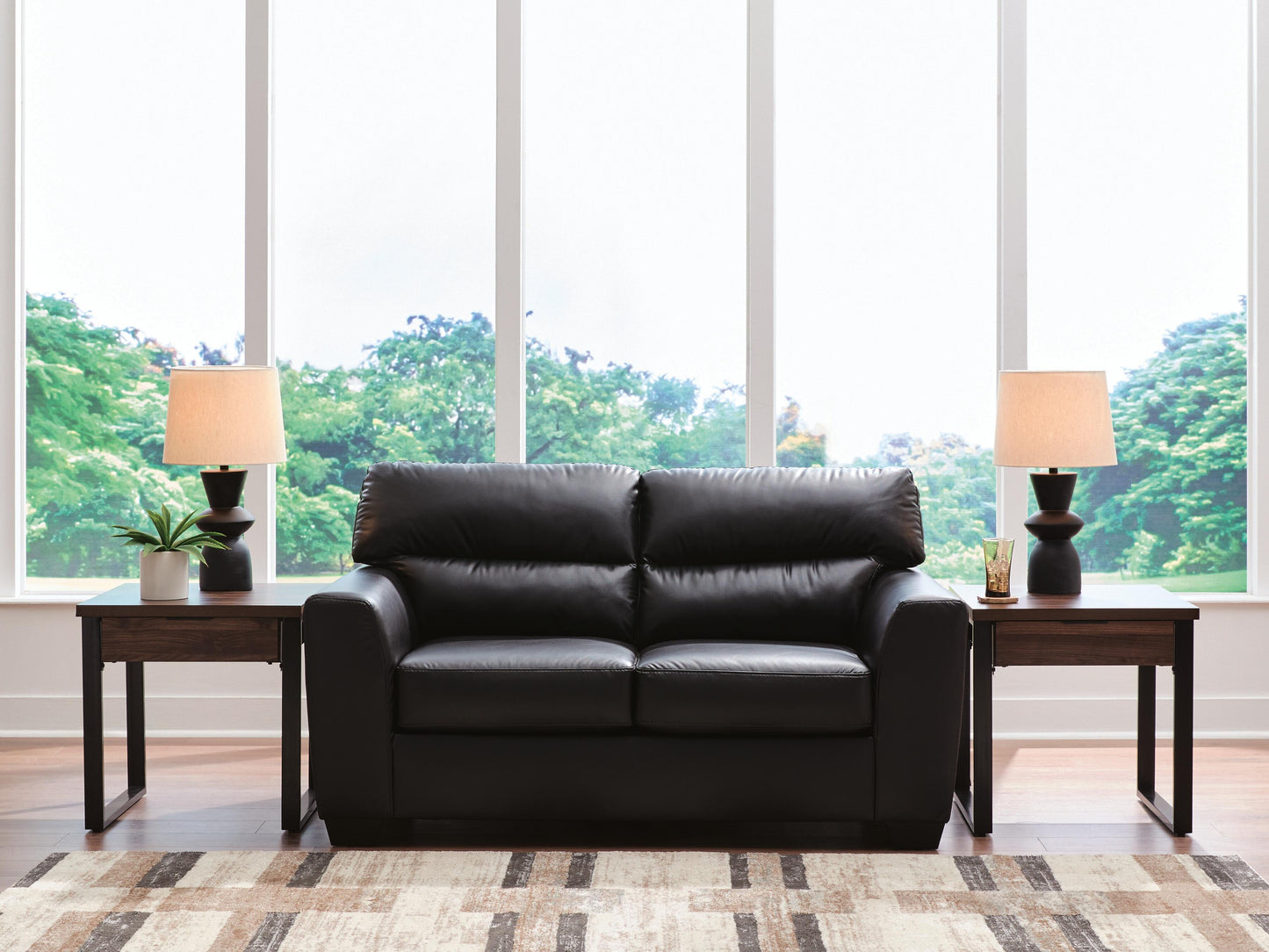 The Furniture Outlets - Ashley Furniture - Glennbre Living Room - Loveseat / Midnight - PC6980435