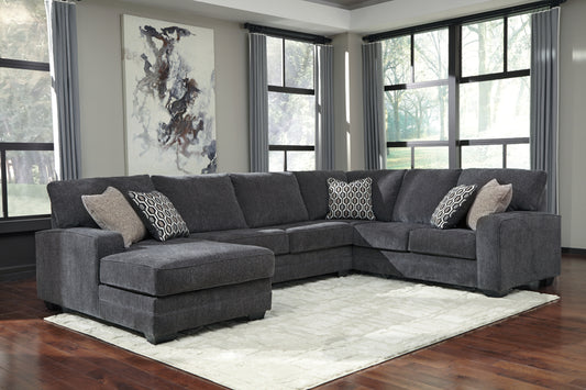 The Furniture Outlets - Ashley Furniture - Tracling Sectional - RAF 3-Piece Sectional with Chaise / Slate - 72600S1