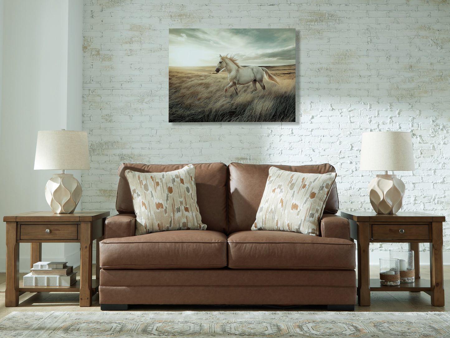 The Furniture Outlets - Ashley Furniture - VillaCourt Living Room - Loveseat / Caramel - 7490935