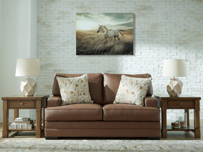 The Furniture Outlets - Ashley Furniture - VillaCourt Living Room - Loveseat / Caramel - 7490935