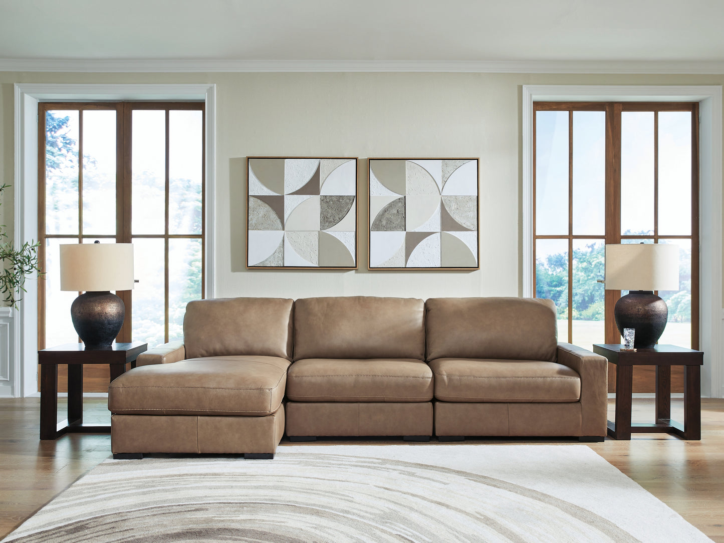 The Furniture Outlets - Ashley Furniture - Veronella Sectional - RAF 3-Piece Sectional with Chaise / Sahara - 76106S5