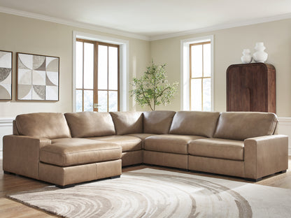The Furniture Outlets - Ashley Furniture - Veronella Sectional - RAF 5-Piece Sectional with Chaise / Sahara - 76106S12