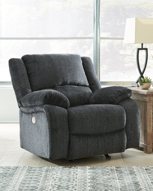 The Furniture Outlets - Ashley Furniture - Draycoll Living Room - DBL REC PWR Loveseat w/Console / Slate - 7650496