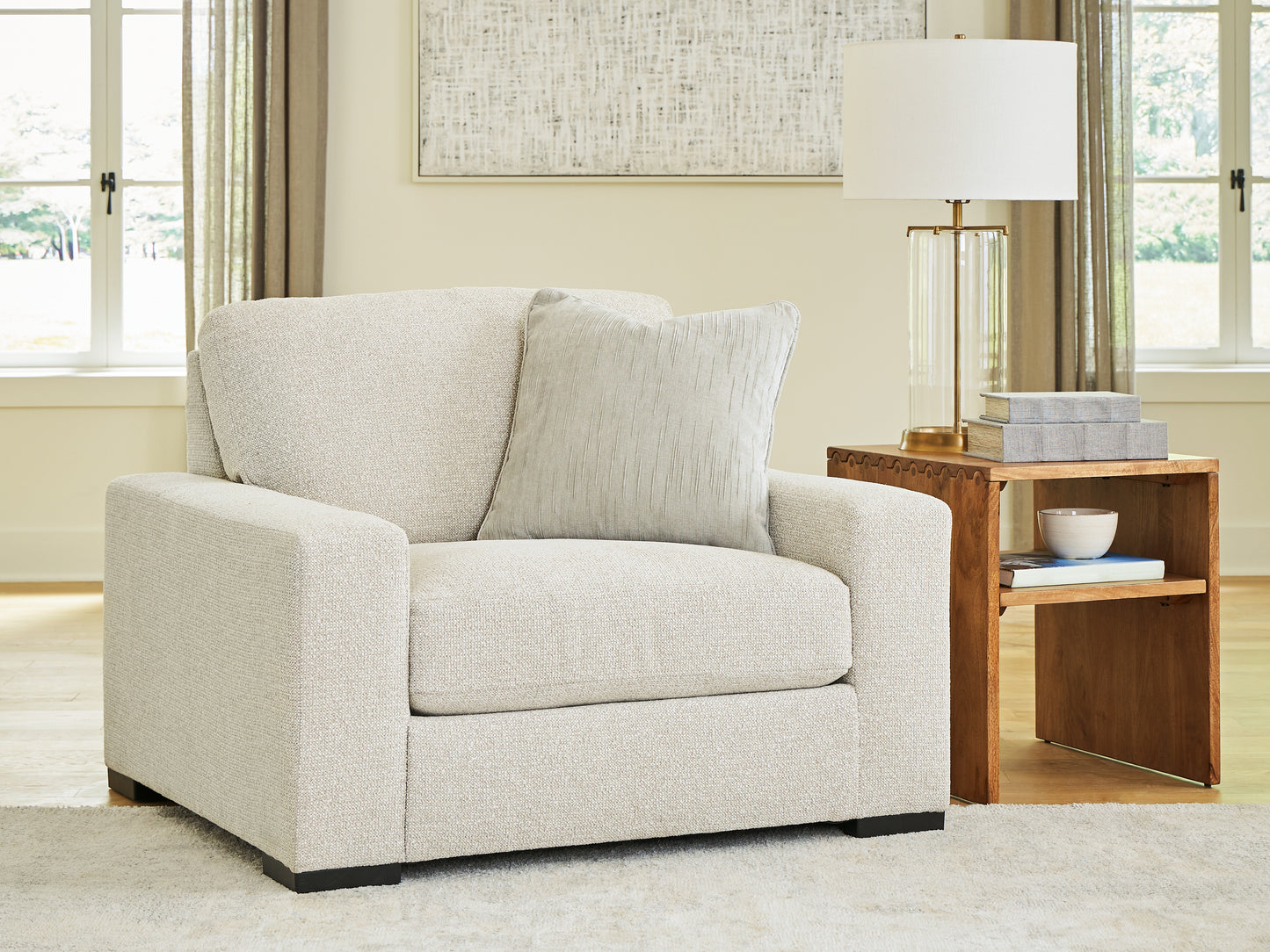 The Furniture Outlets - Ashley Furniture - Conlee-Pike Living Room - Chair and a Half / Linen - PC8131023