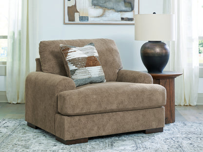 The Furniture Outlets - Ashley Furniture - Jayne Park Living Room - Chair and a Half / Pecan - PC8150523