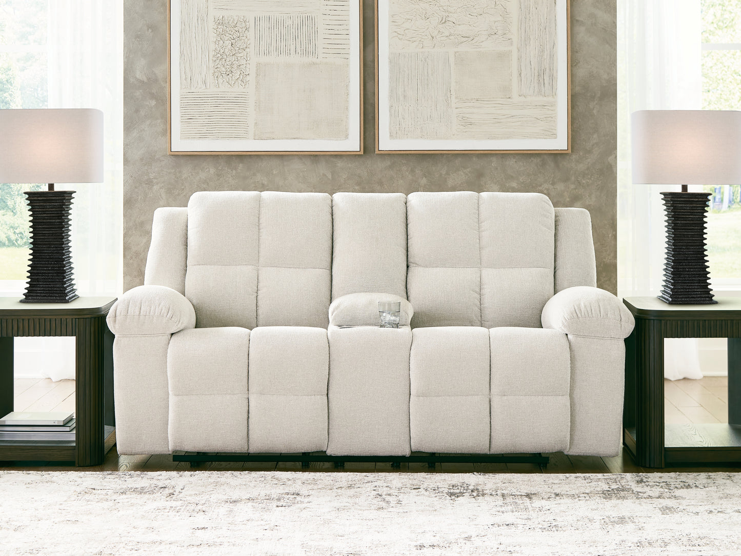 The Furniture Outlets - Ashley Furniture - Orlen Living Room - DBL Rec Loveseat w/Console - 8160294