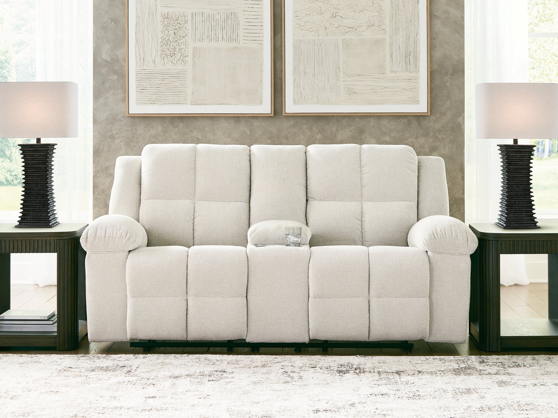 The Furniture Outlets - Ashley Furniture - Orlen Living Room - DBL Rec Loveseat w/Console - 8160294