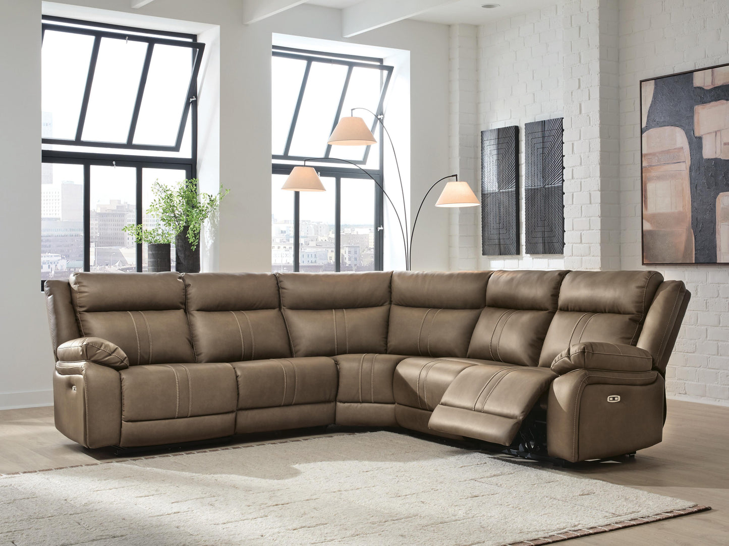 The Furniture Outlets - Ashley Furniture - Max-Momentum Sectional - 5-Piece Power Reclining Sectional - PC82305S6