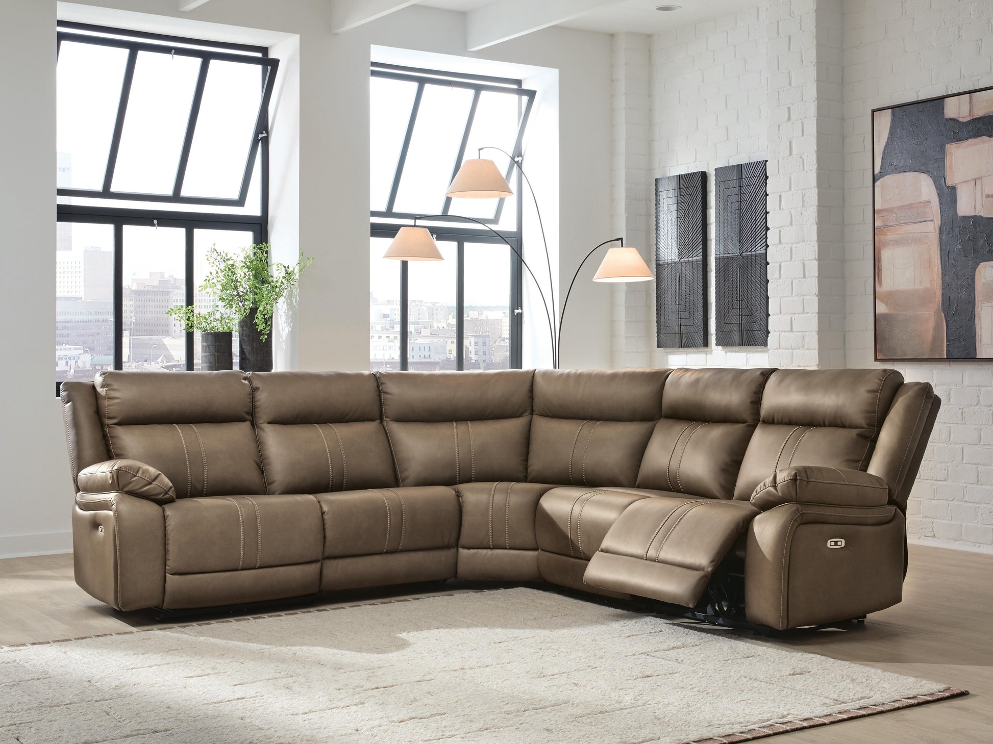 The Furniture Outlets - Ashley Furniture - Max-Momentum Sectional - 5-Piece Power Reclining Sectional - PC82305S6