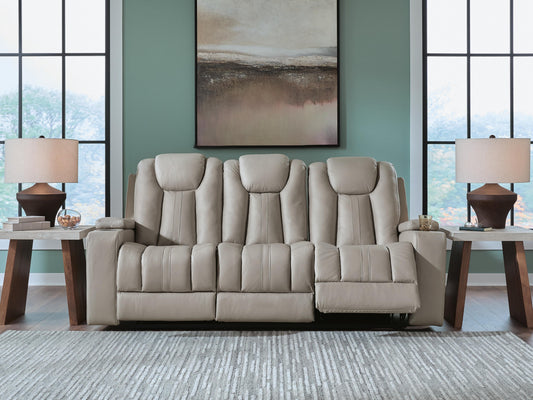 The Furniture Outlets - Ashley Furniture - Elevate Edges Living Room - REC Sofa w/Drop Down Table - PC8330589
