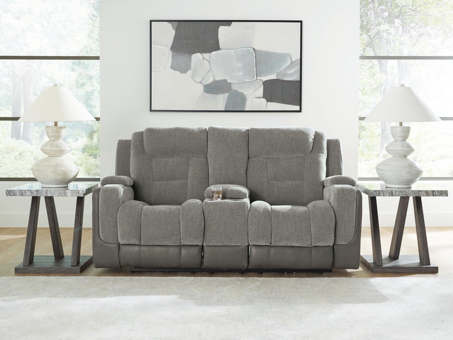 The Furniture Outlets - Ashley Furniture - Mixed Motion Living Room - PWR REC Loveseat/CON/ADJ HDRST - PC8350518