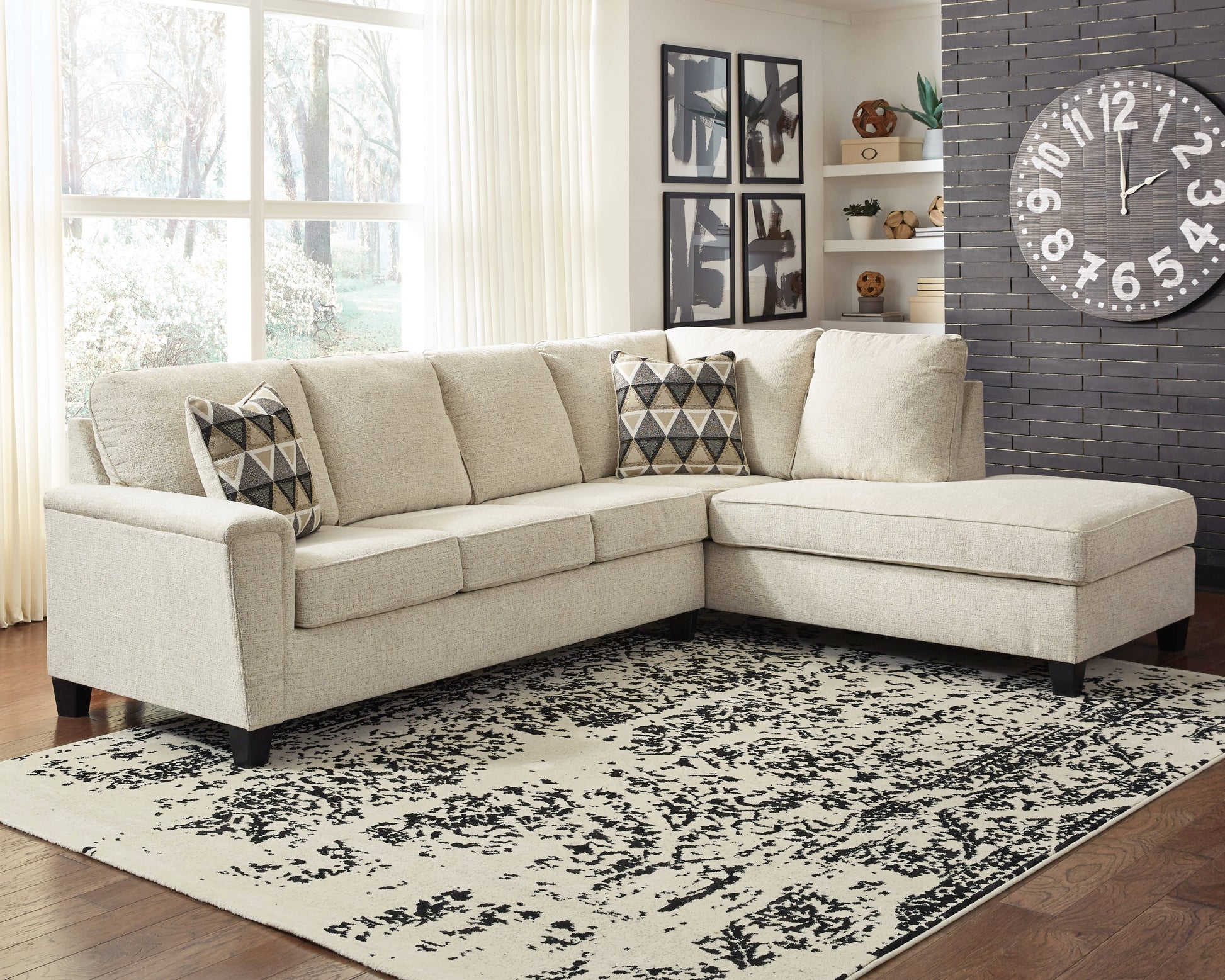The Furniture Outlets - Ashley Furniture - Abinger Sectional - LAF 2-Piece Sectional with Chaise / Natural - 83904S2