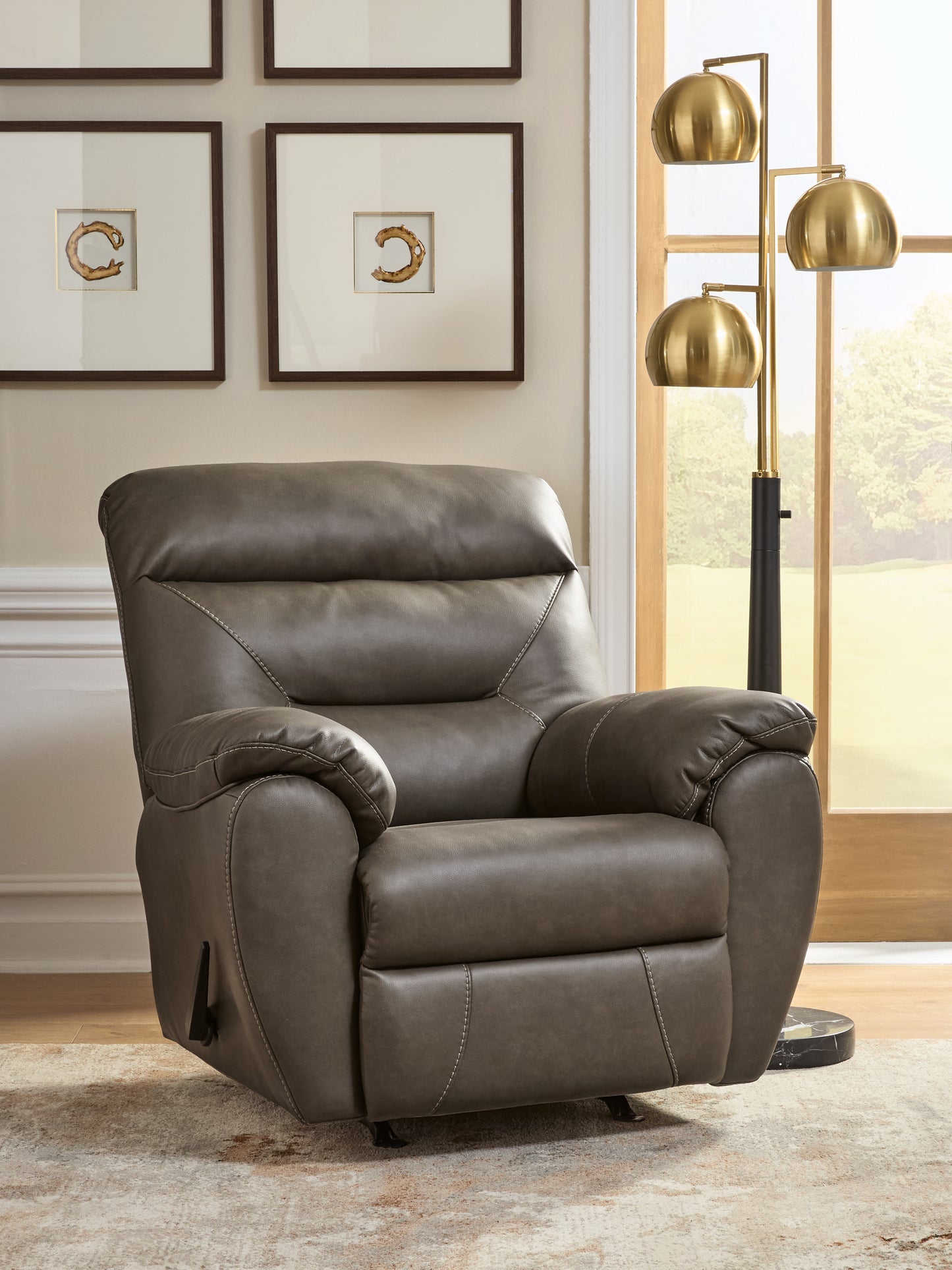The Furniture Outlets - Ashley Furniture - Elksworth Living Room - Rocker Recliner / Ash - PC8400325