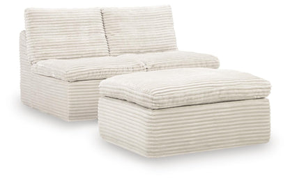The Furniture Outlets - Ashley Furniture - Fannin Sectional - 2 Armless Chairs w/Otto (3/CN) - PC8430431