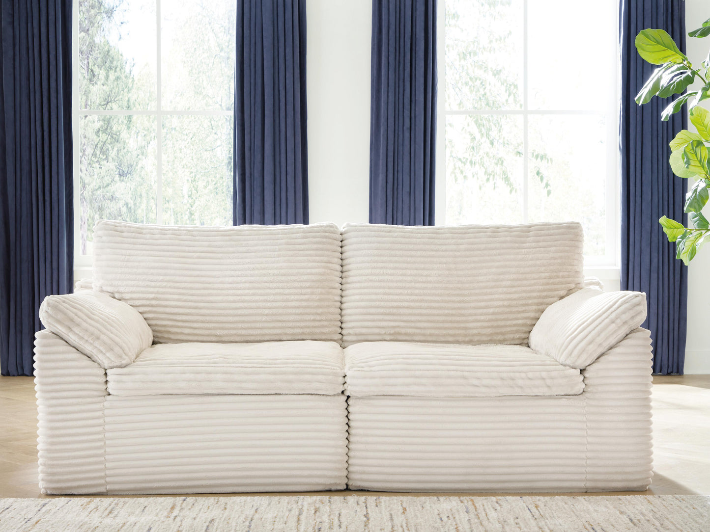 The Furniture Outlets - Ashley Furniture - Fannin Sectional - LAF/RAF Corner Chair (Set of 2) / Ivory - PC8430451