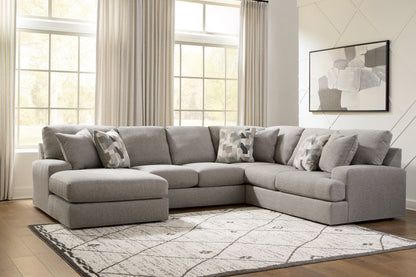 The Furniture Outlets - Ashley Furniture - Lindon Sectional - RAF 3-Piece Sectional with Chaise / Smoke - 84704S3