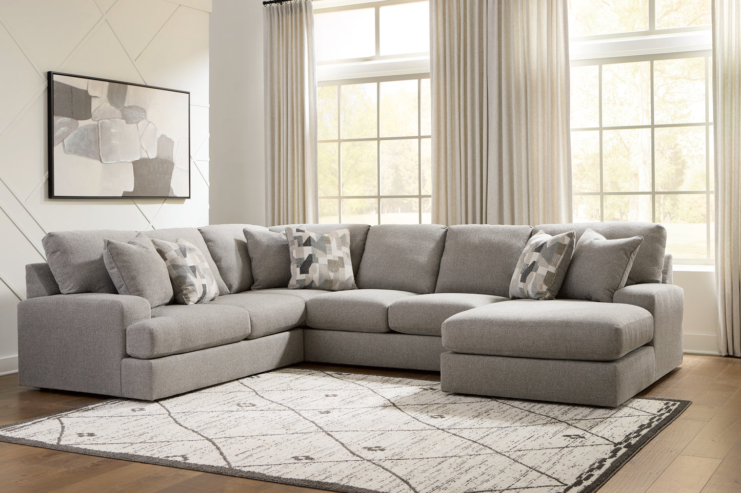 The Furniture Outlets - Ashley Furniture - Lindon Sectional - 3-Piece Sectional with Chaise - 84704S4