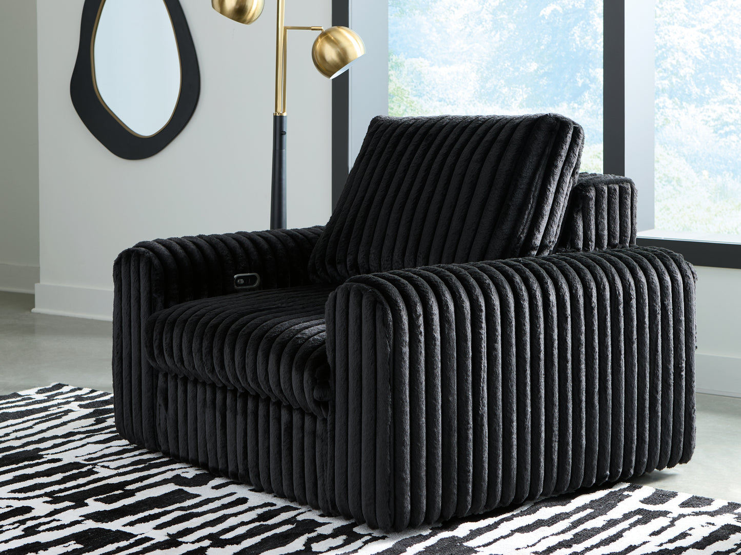 The Furniture Outlets - Ashley Furniture - HamlinBay Living Room - Power Gliding Chaise / Onyx - PC8680315P