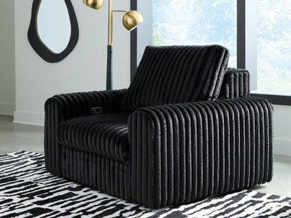 The Furniture Outlets - Ashley Furniture - HamlinBay Living Room - Power Gliding Chaise / Onyx - PC8680315P