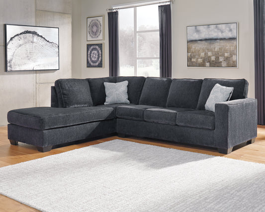 The Furniture Outlets - Ashley Furniture - Altari Sectional - RAF 2-Piece Sectional with Chaise / Slate - 87213S1