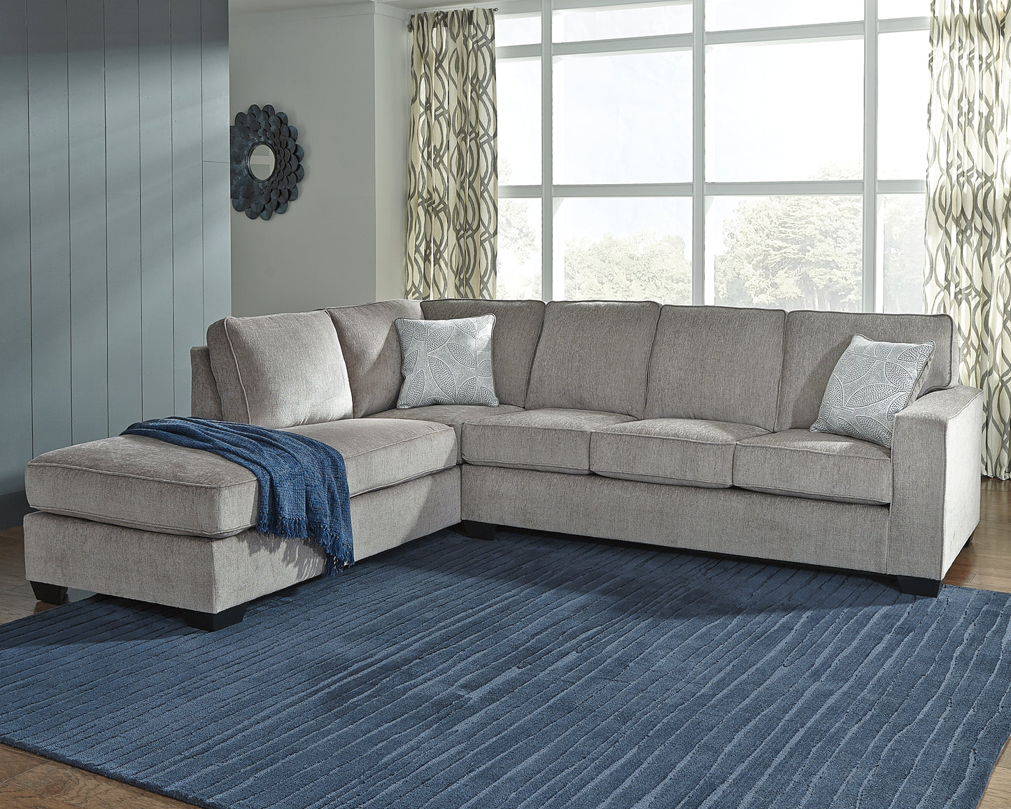 The Furniture Outlets - Ashley Furniture - Altari Sectional - RAF 2-Piece Sectional with Chaise / Alloy - 87214S1