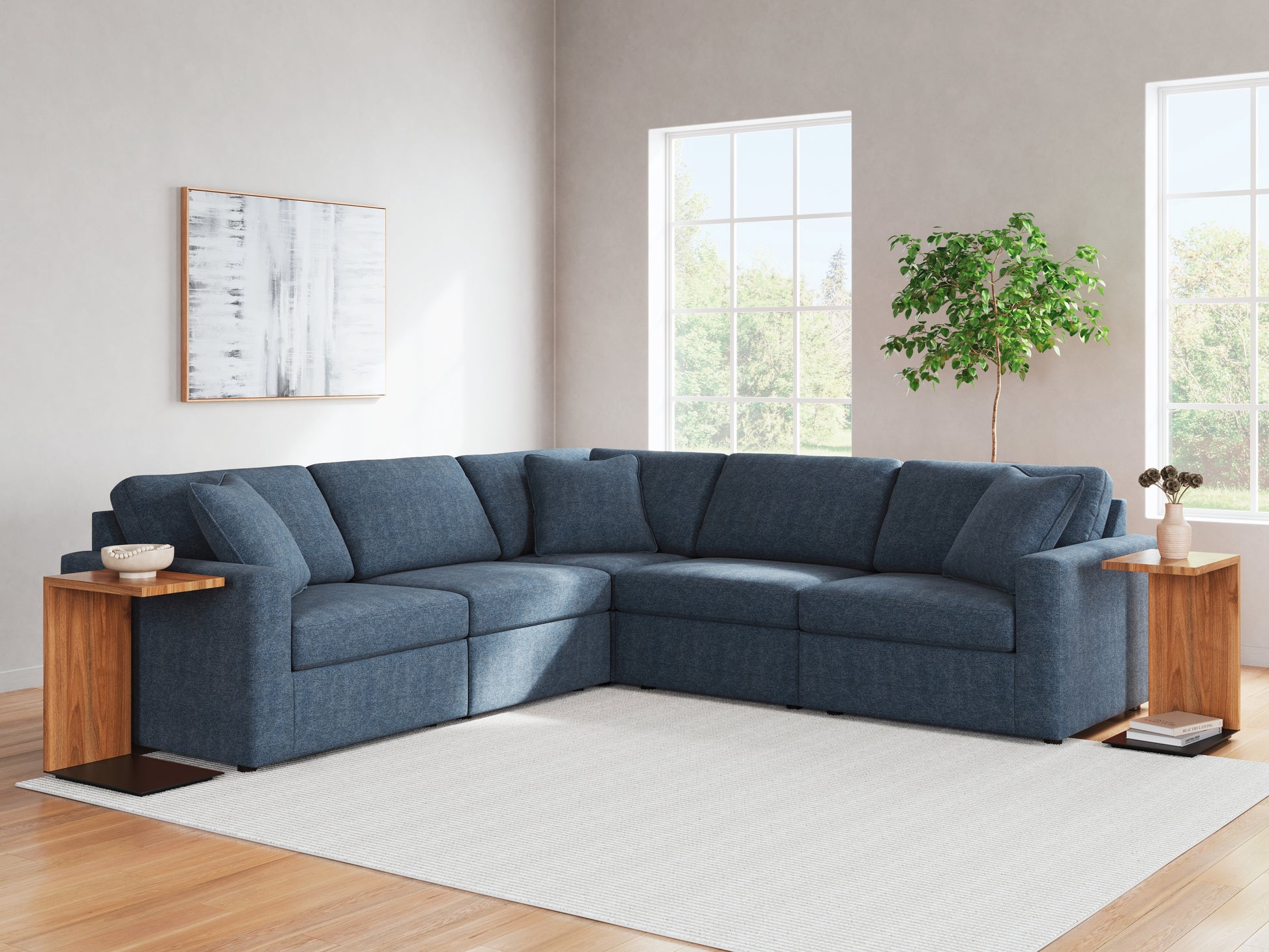 The Furniture Outlets - Ashley Furniture - Modmax Sectional - RAF 5-Piece Sectional / Ink - 92101S6