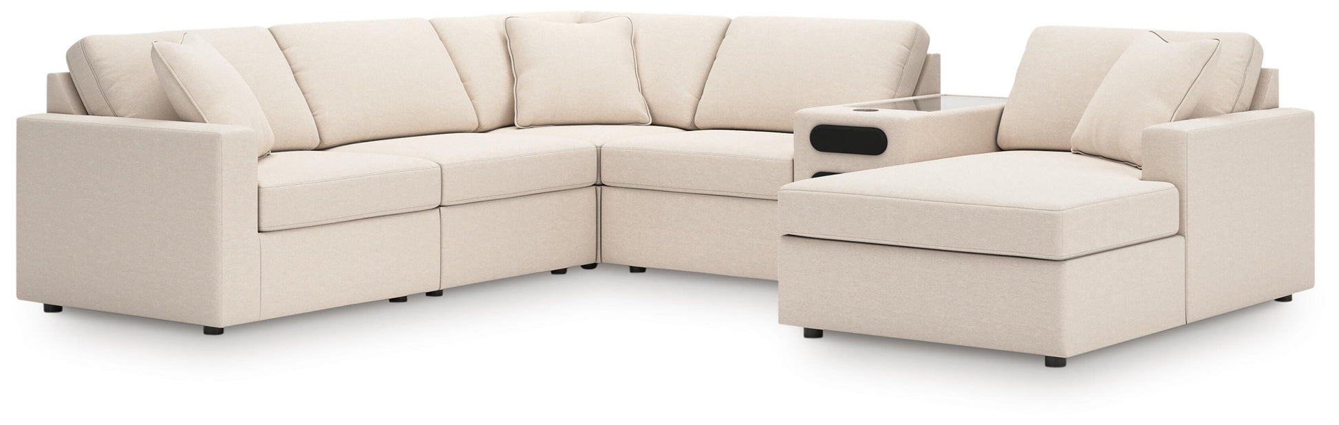 The Furniture Outlets - Ashley Furniture - Modmax 6-Piece Sectional with Audio System and Chaise - RAF 6-Piece Sectional with Audio System and Chaise - 92103S51