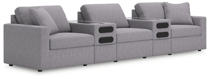 The Furniture Outlets - Ashley Furniture - Modmax Sectional - RAF 5-Piece Sectional / Granite - 92104S15