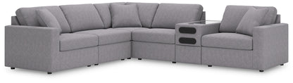 The Furniture Outlets - Ashley Furniture - Modmax Sectional - RAF 6-Piece Sectional / Granite - 92104S14