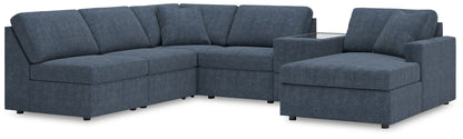The Furniture Outlets - Ashley Furniture - Modmax Sectional - 6-Piece Sectional with Chaise and Storage Console / Ink - 92121S22