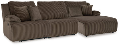 The Furniture Outlets - Ashley Furniture - Top Tier Sectional - 3-Piece Sofa Chaise Sectional / Chocolate - 92705S10