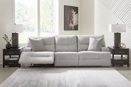 The Furniture Outlets - Ashley Furniture - Acklen Place Sectional - 3-Piece Power Reclining Sectional Sofa / Pewter - 93605S18