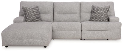 The Furniture Outlets - Ashley Furniture - Acklen Place Sectional - 3-Piece Power Reclining Sectional / Pewter - 93605S7
