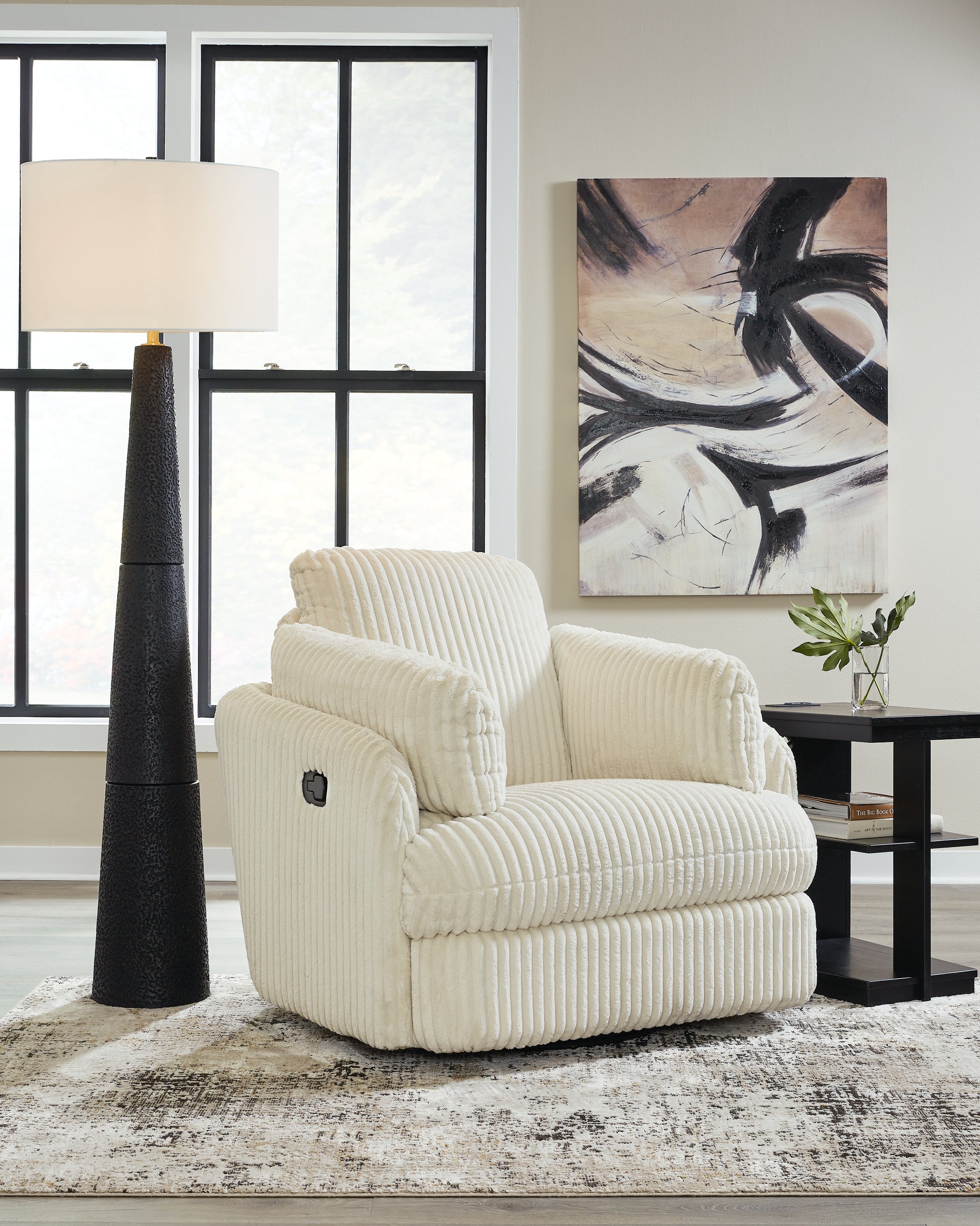 The Furniture Outlets - Ashley Furniture - Tie-Breaker Living Room - Swivel Glider Recliner / Fog - 9490361