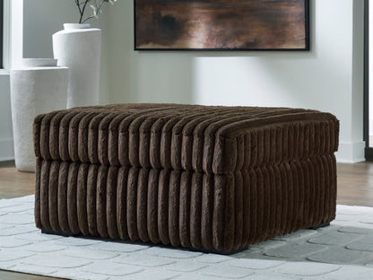 The Furniture Outlets - Ashley Furniture - Midnight-Madness Living Room - Oversized Accent Ottoman / Chocolate - 9810408