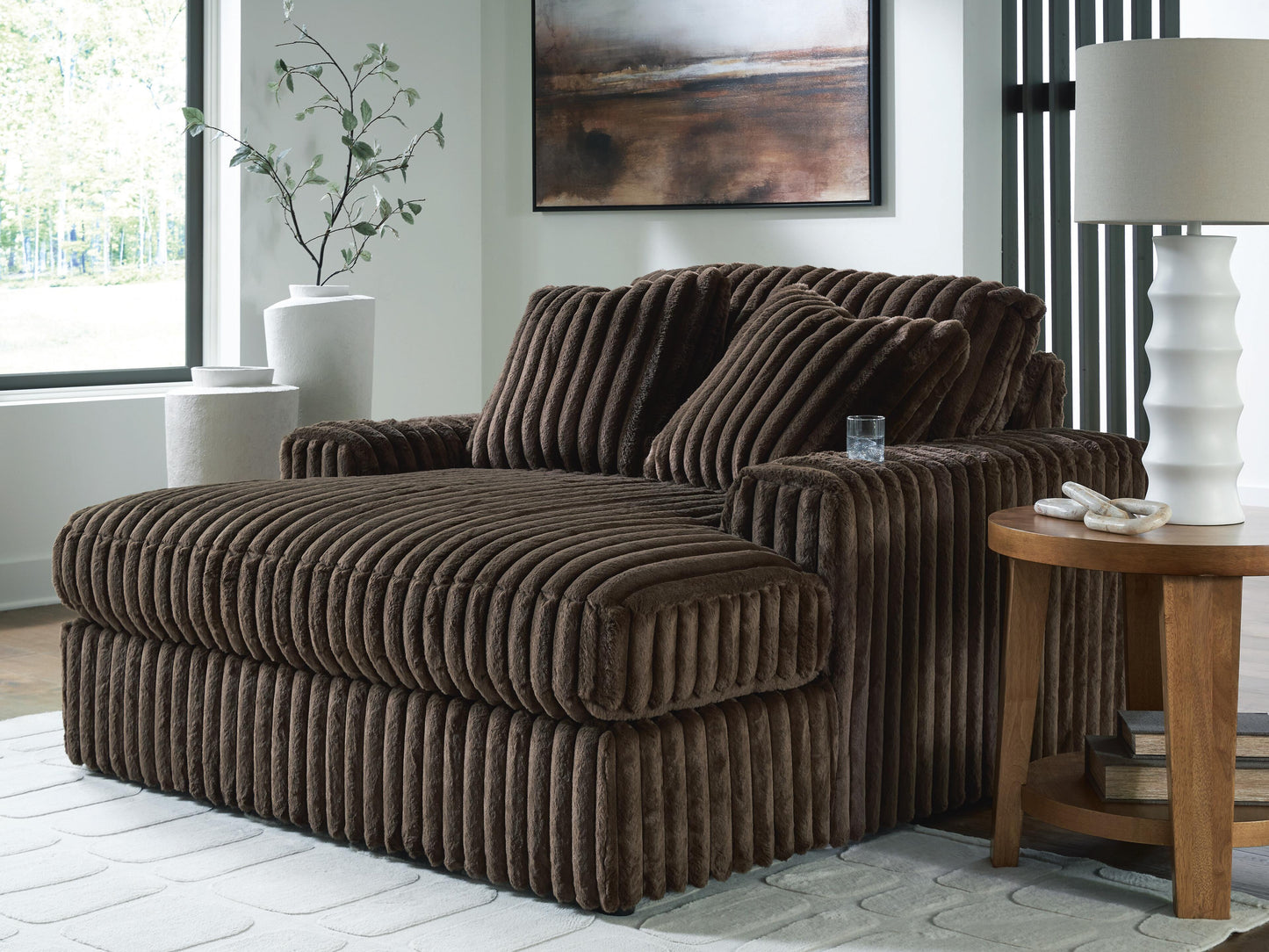 The Furniture Outlets - Ashley Furniture - Midnight-Madness Living Room - Oversized Chaise / Chocolate - 9810415