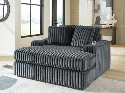 The Furniture Outlets - Ashley Furniture - Midnight-Madness Living Room - Oversized Chaise / Gunmetal - 9810515